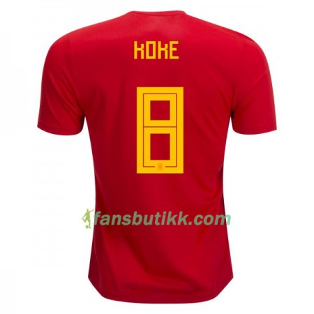 Fotball-VM 2018 Spania drakt Koke 8 Hjemmetrøye